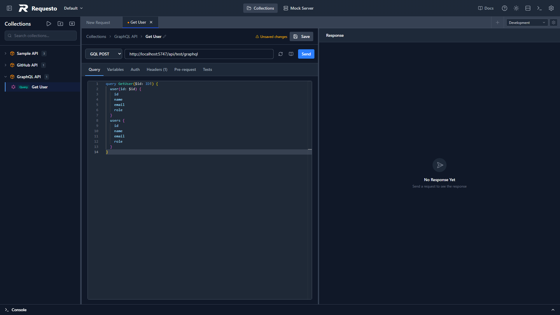 Query editor with a field appended from the schema explorer