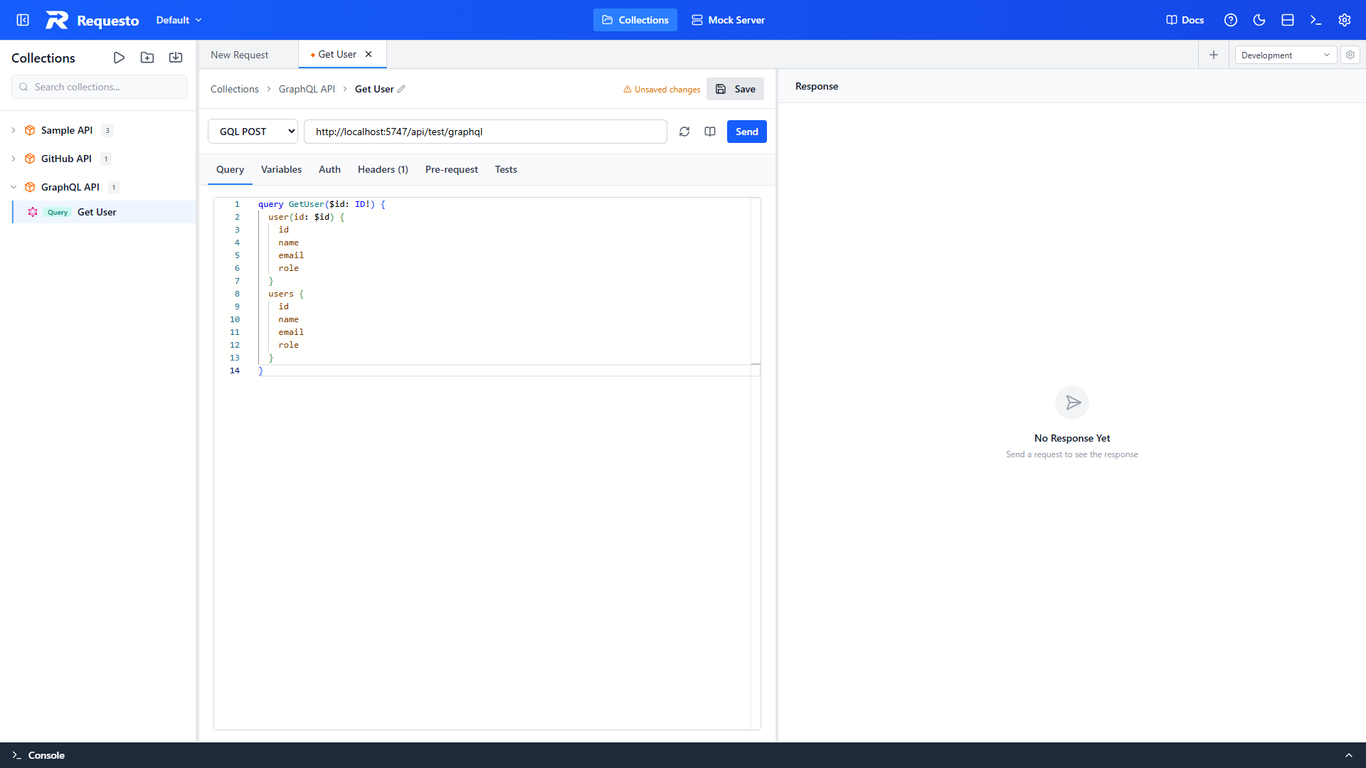 Query editor with a field appended from the schema explorer